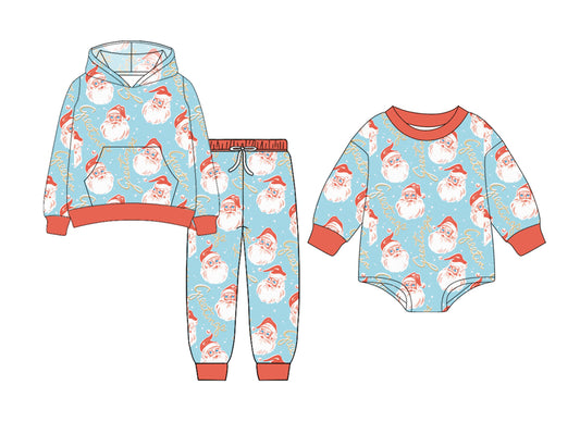25.7.8 custom each style moq 5eta 4-6week Sibling Sister Christmas baby boy long sleeve pants sets and rompers match family design