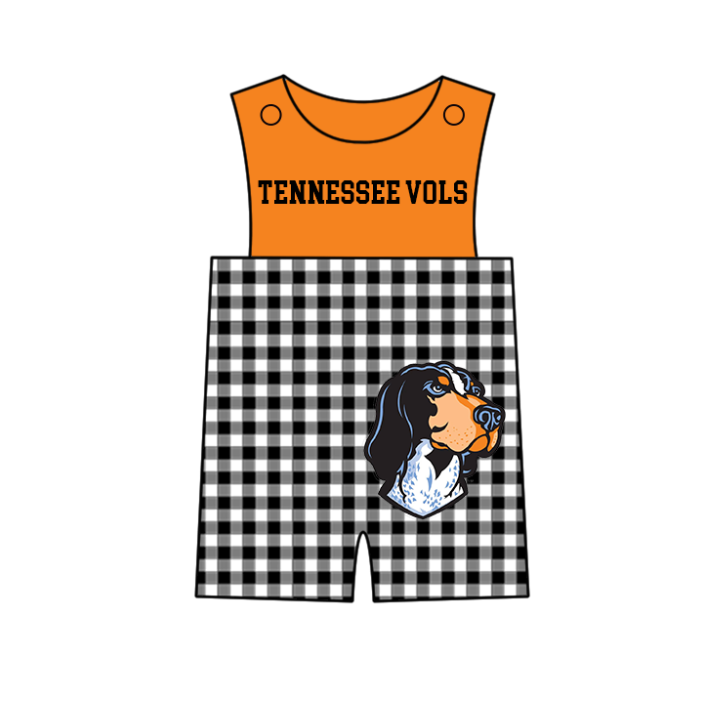 Custom moq 5 mix size milk silk summer teams baby girl boys clothes Orange Black and white checkered short sleeve shorts sets 3 and dress and rompers 2 series