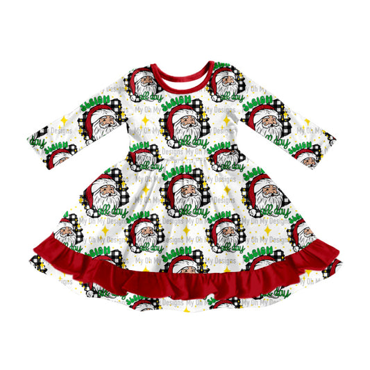 8.6  custom each style moq 5eta 4-6week baby girls clothes Christmas long sleeve dress