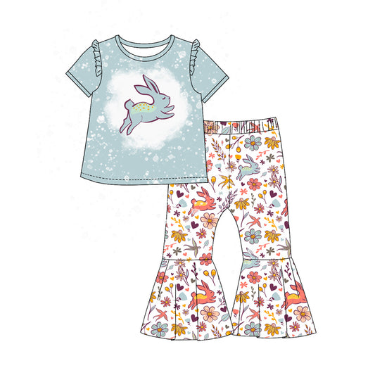 9.26 custom each style moq 5eta 4-6week Sibling Sister rabbit baby girl sets and dress and rompers match family design