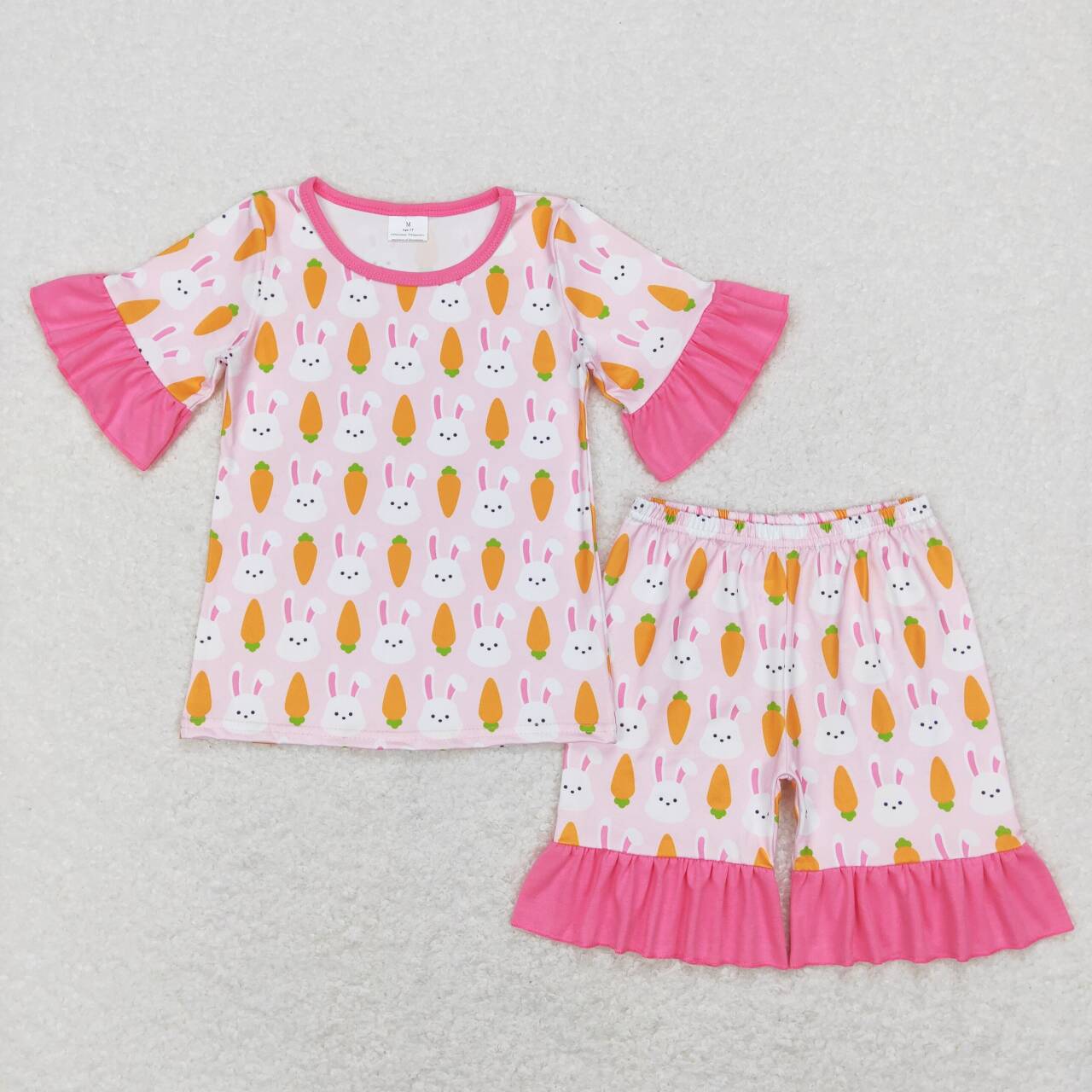 RTS NO MOQ Baby Girls and Boys Easter Short Sleeve Shorts Set