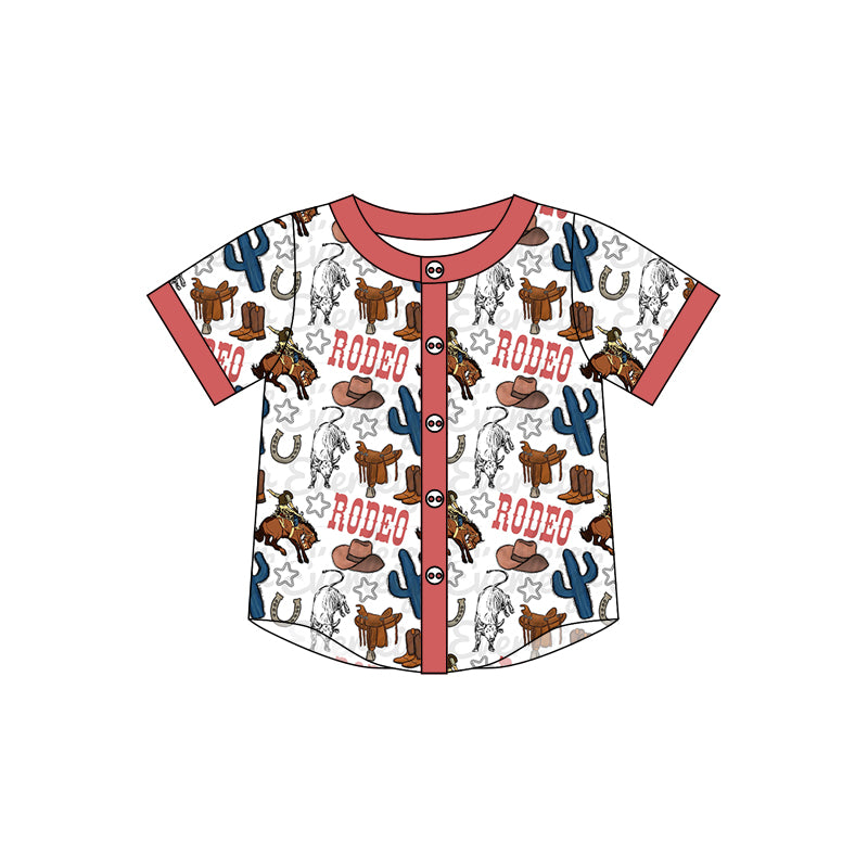10.10 custom each style moq 5 eta 4-6week baby girls clothes rodeo hat boots short sleeve top
