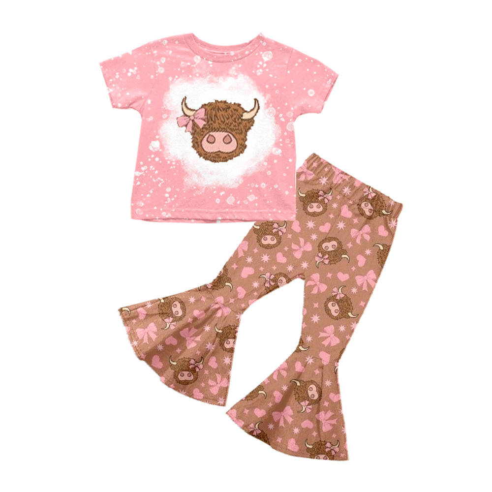 3.14 custom each style moq 5eta 4-6week Sibling Sister baby girls short sleeve pant set and set 8 match design