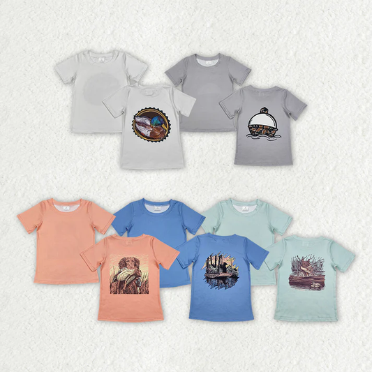 RTS NO MOQ Baby Boys Clothes Short Sleeve tops