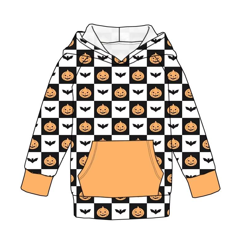 Custom moq 5 each style eta 6-7weeks baby girl clothes halloween bat hooded long sleeve top-25.8.2