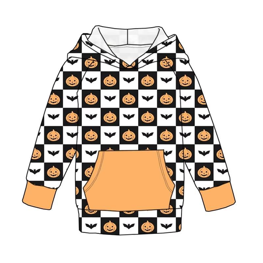 Custom moq 5 each style eta 6-7weeks baby girl clothes halloween bat hooded long sleeve top-25.8.2
