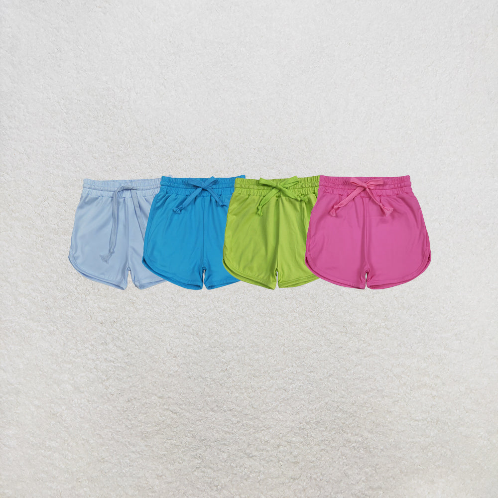 RTS NO MOQ Sibling Baby Girls Belt Yoga Shorts Bottoms