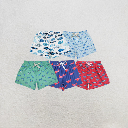 RTS NO MOQ（In Stock)Baby Boys Summer Red Alligator Trunks Swimsuits Swimwears