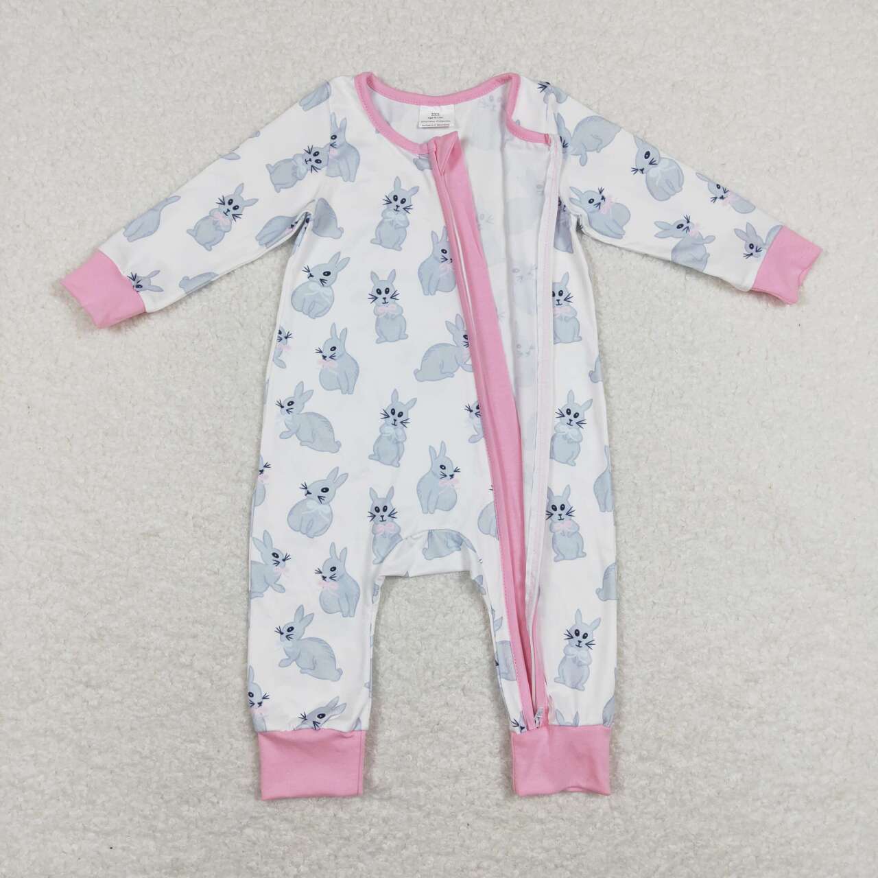 RTS NO MOQ Girls Boys Easter Bunny Pajamas Clothes Sets and romper
