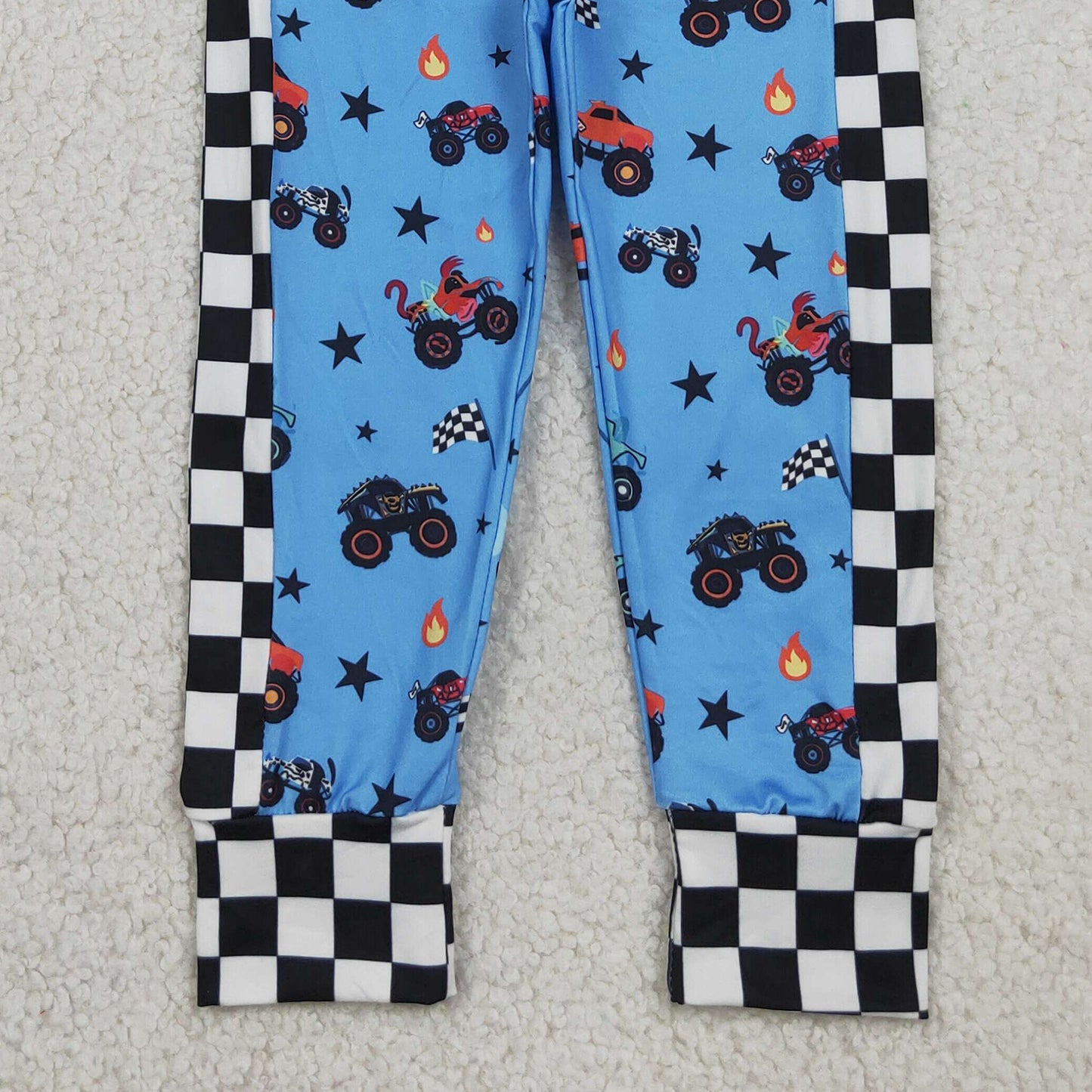 RTS NO MOQ milk silk BT1496+P0950 Baby Boys 4th of July Car And Flag Print Top With Pockets Jogger Pants Set