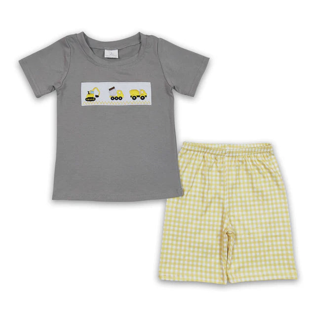 RTS NO MOQ Sibling Baby Boys Baseball Summer Shorts Sets Clothes Sets