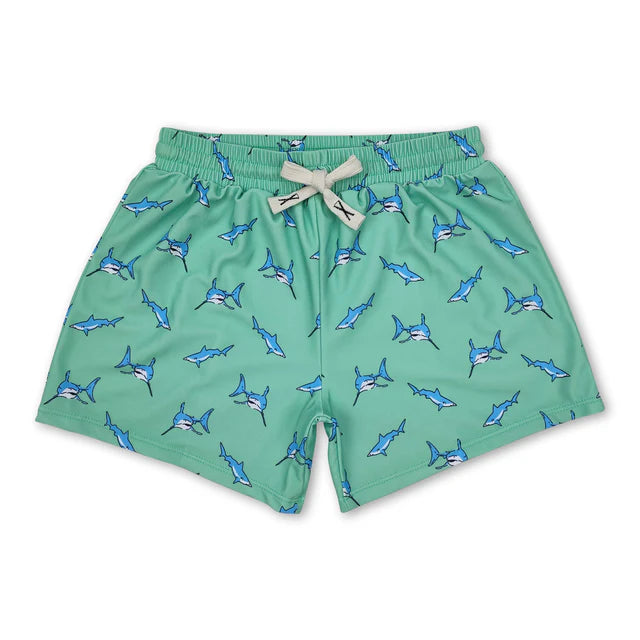 RTS NO MOQ（In Stock)Baby Boys Summer Red Alligator Trunks Swimsuits Swimwears
