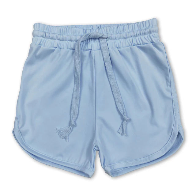 RTS NO MOQ Sibling Baby Girls Belt Yoga Shorts Bottoms