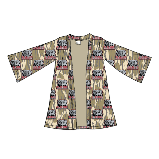 Custom moq 5 mix size milk silk baby girls clothes team summer camouflage long-sleeved cardigan-25.11.22