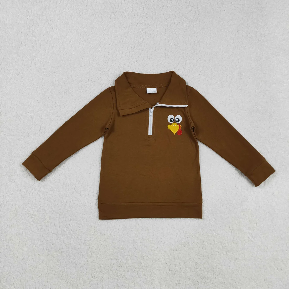 RTS NO MOQ Sibling baby girls boys clothes embroidery Valentine Long Sleeve tops