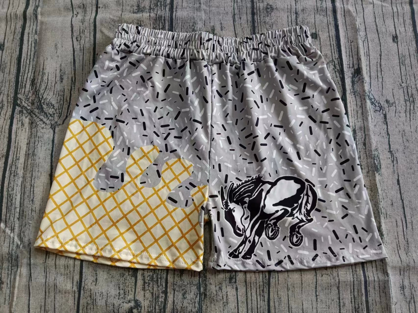 Custom moq 3 eta 6-7weeks kids clothes team gray Beach Summer Shorts-25.5.27