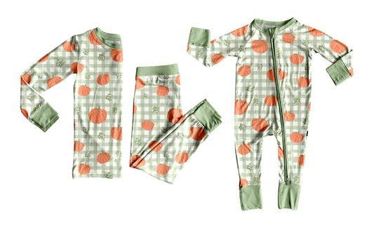 25.6.17 custom each style moq 5eta 4-6week Sibling Sisters pumpkin baby boy long sleeve pants sets and rompers match family design
