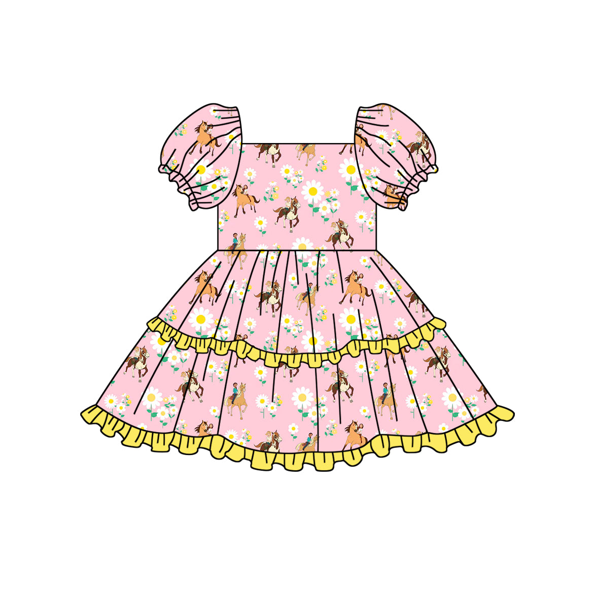 10.9 custom each style moq 5eta 4-6week baby girl clothes floral short sleeve dress