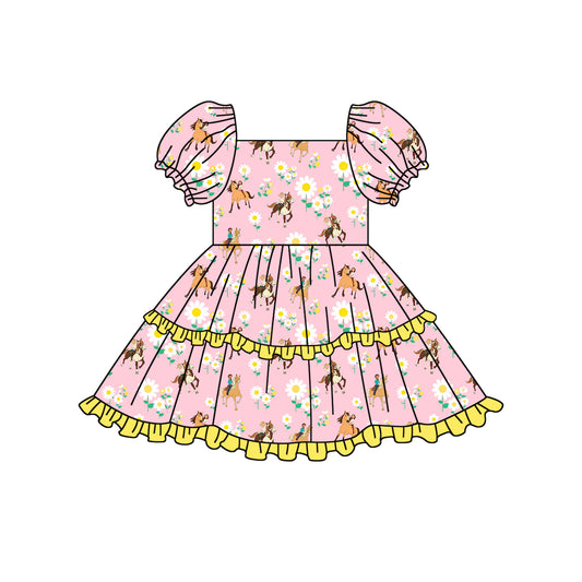 10.9 custom each style moq 5eta 4-6week baby girl clothes floral short sleeve dress