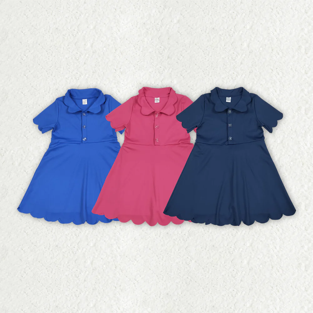 RTS NO MOQ Sibling baby girl clothes yoga solid color sleeveless dress