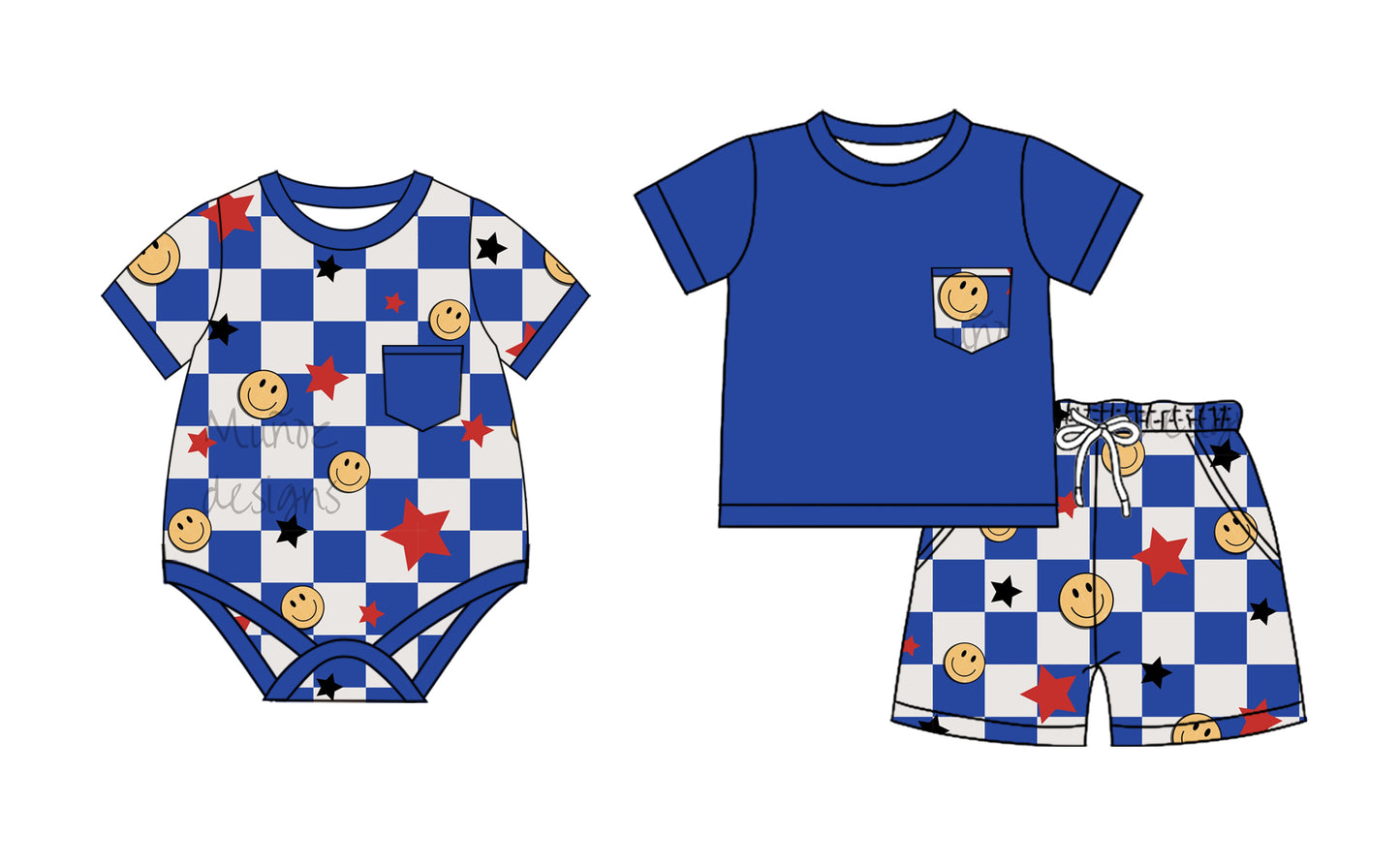 2.20 custom each style moq 5eta 4-6week Sibling Sister smiley baby girls short sleeve shorts sets and romper match design