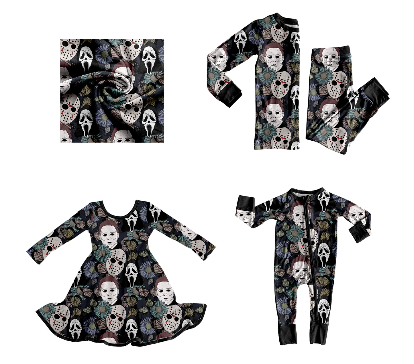 25.8.5 custom each style moq 5eta 4-6week Sibling Sisters black baby girl long sleeve pants sets and dress and rompers match family design