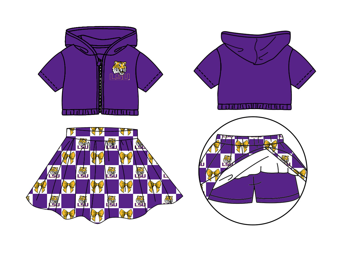 Custom moq 3 or 5 mix size milk silk summer teams baby girl clothes purple sleeveless skirts sets 3 and dresss and shorts-26.1.19