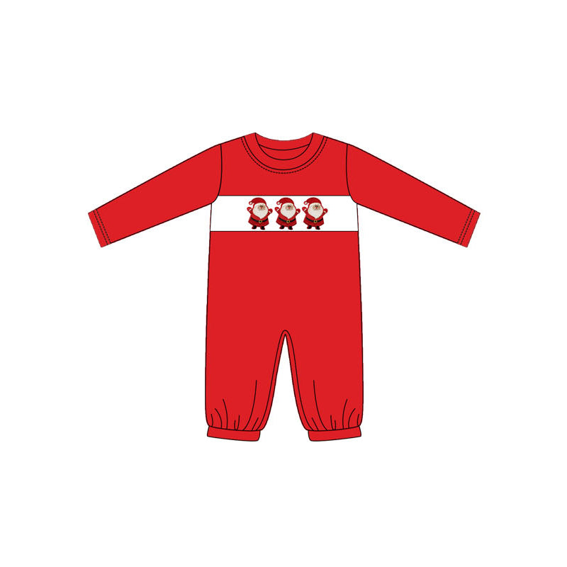 5.20custom each style moq 5eta 4-5week Sibling Sister Christmas style Santa Claus print red girls and boys outfits and baby romper and dress match family design