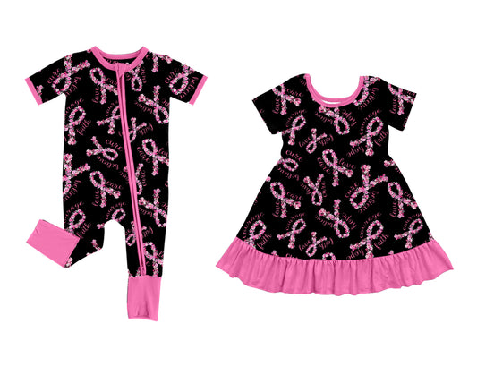 25.8.6 custom each style moq 5eta 4-6week Sibling Sisters bow baby girl short sleeve dress and rompers match family design