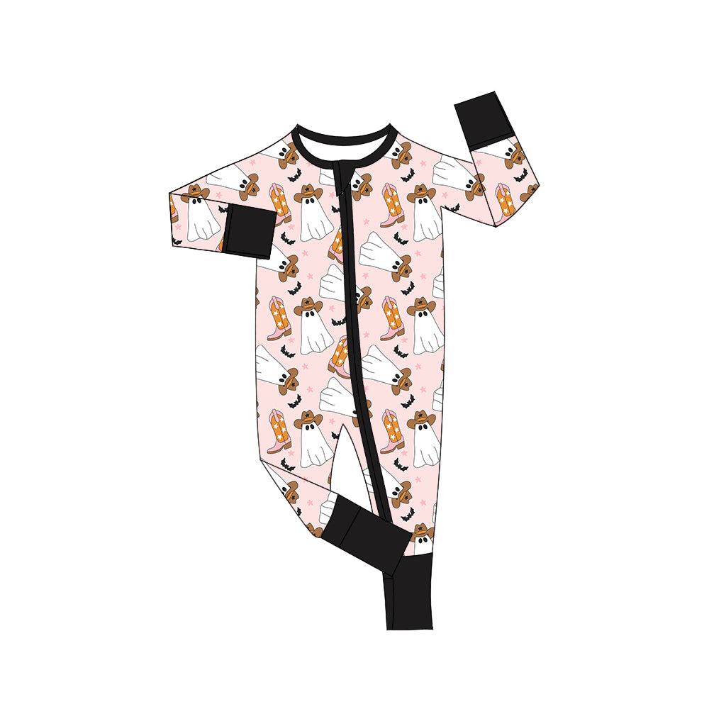5.22 custom each style moq 5eta 4-5week Sibling Sister Halloween ghost boots boys and girls outfits and boys and baby romper match pajamas family pajamas design