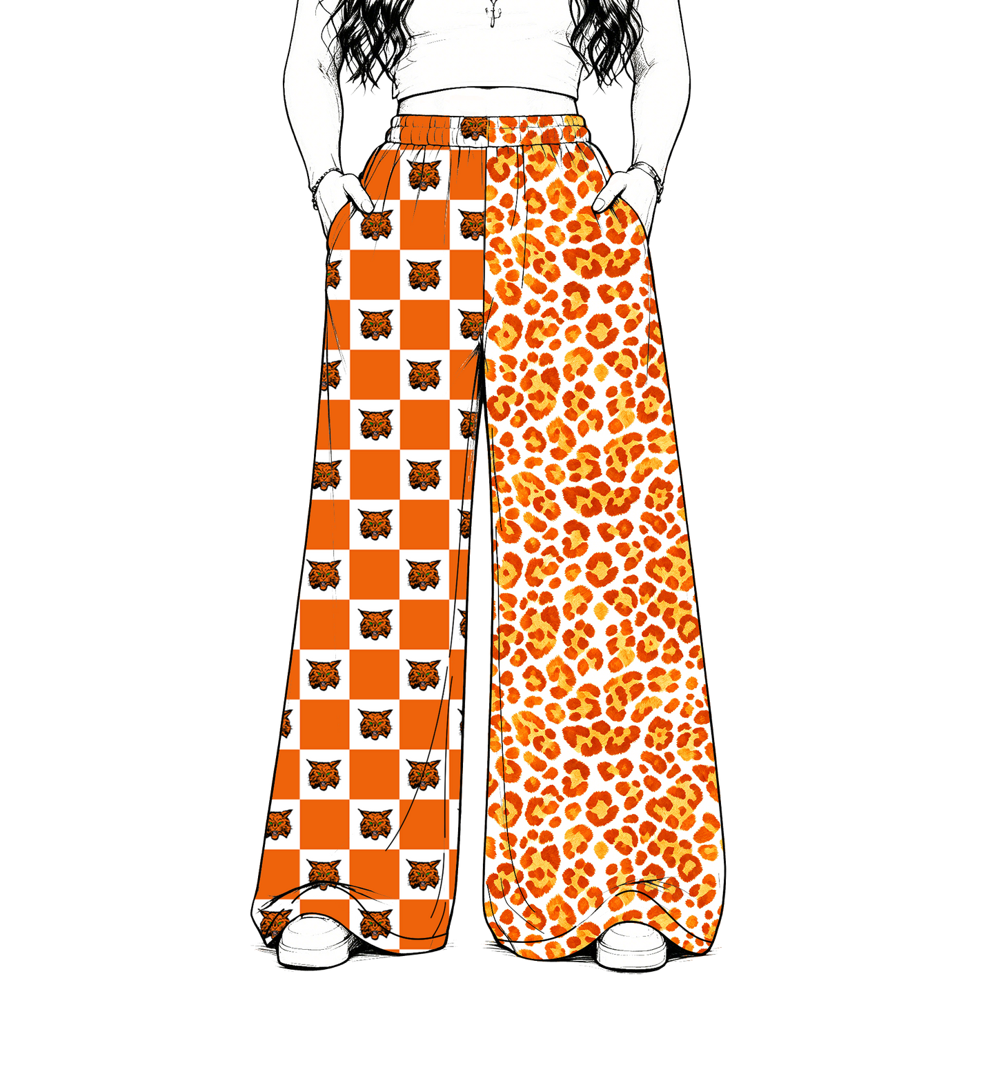 custom moq 5 mix size MSD072103 Baby Kids Leopard Checked Patchwork Long Pants Casual Bottom