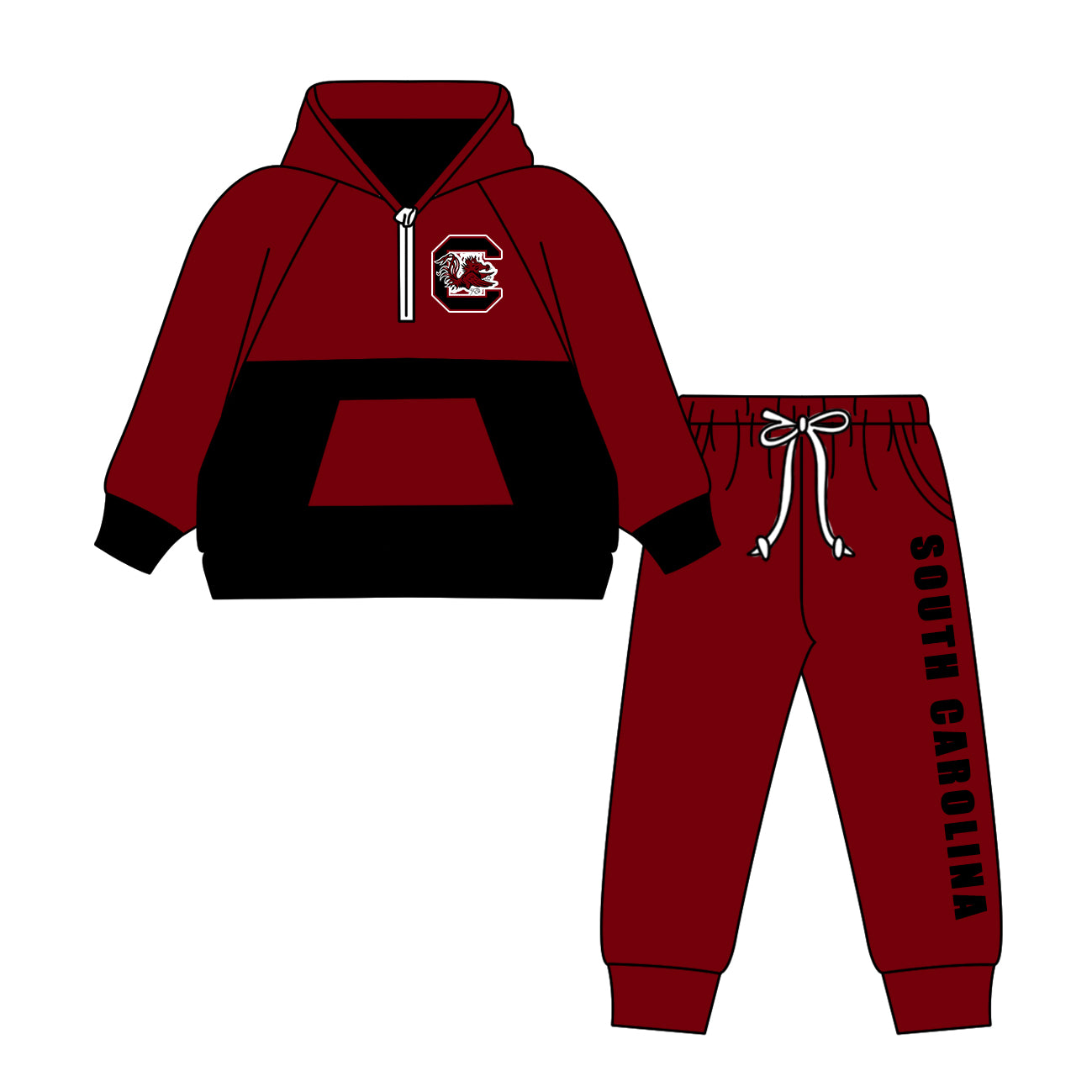 Custom moq 5 mix size milk silk summer teams baby girls clothes brick red hooded long sleeve pants sets and hooded top and pant and top 2-25.8.21