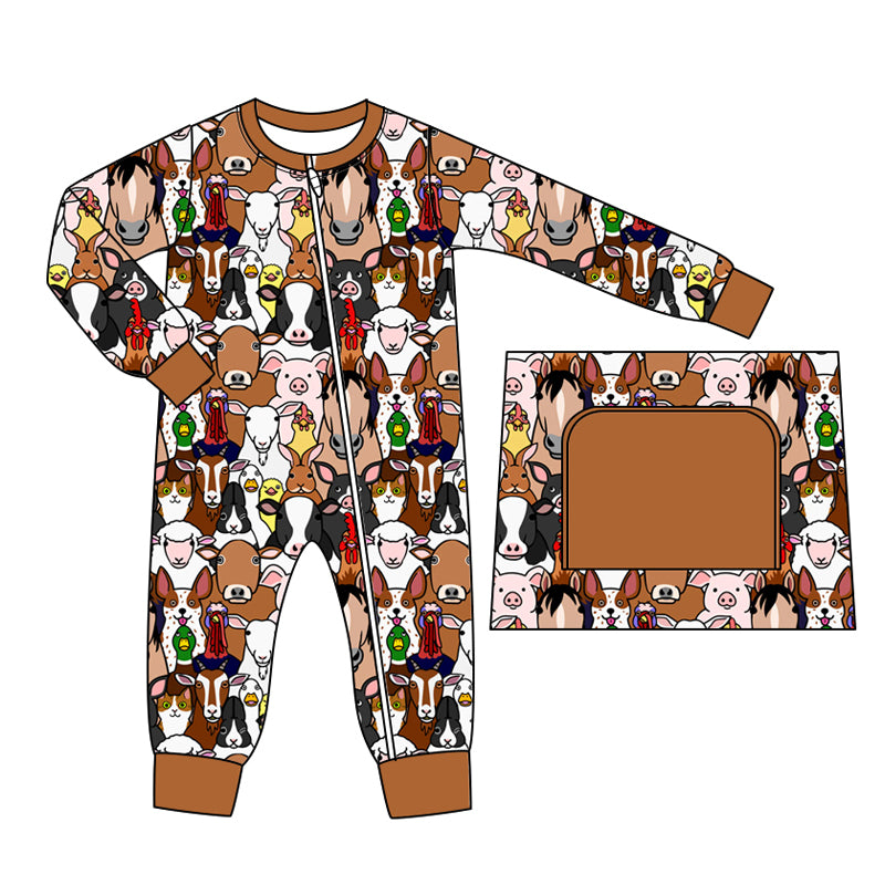8.22 custom each style moq 5eta 4-6week Sibling Sister animal baby boys sets and rompers match family design