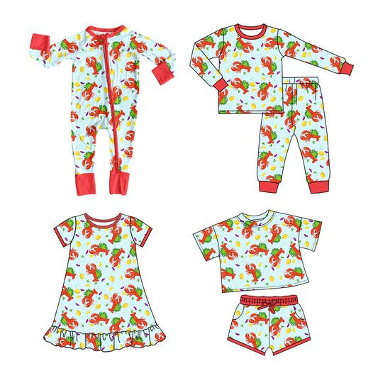 25.10.13 custom each style moq 5 eta 6-8week Sibling Sisters lobster baby girl long sleeve pants sets and shorts sets and dress and rompers match family design