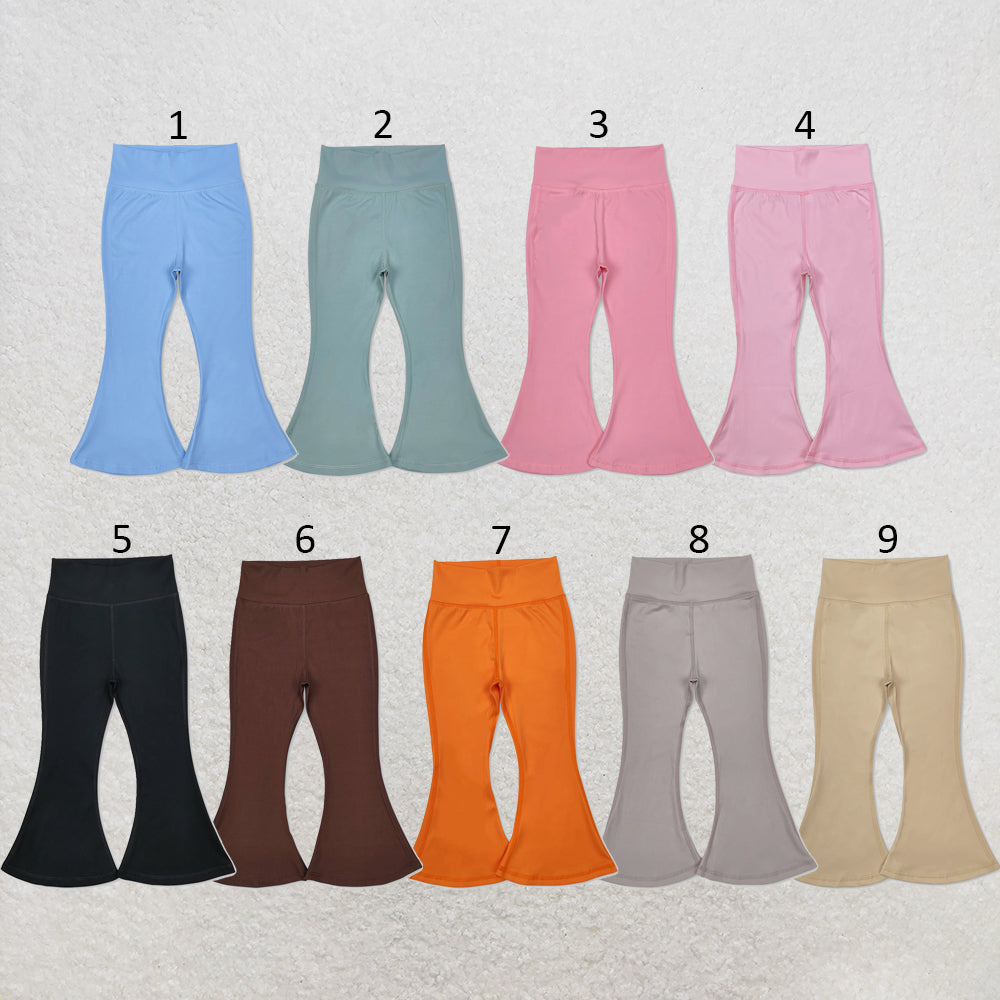 RTS NO MOQ Sibling Baby Girls Yoga Active Wear Bell Bottom Pants（副本）