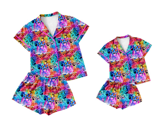 25.10.11 custom each style moq 5 eta 6-8week Sibling Sister baby short sleeve shorts sets and adult set match design