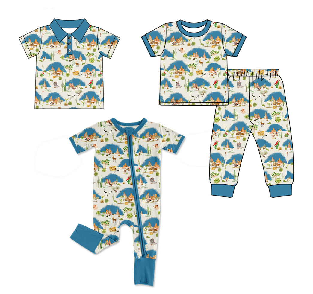 25.12.27 custom each style moq 5 eta 6-8week Sibling Sisters cow head baby boy clothes short sleeve pants sets and romper and top match family design
