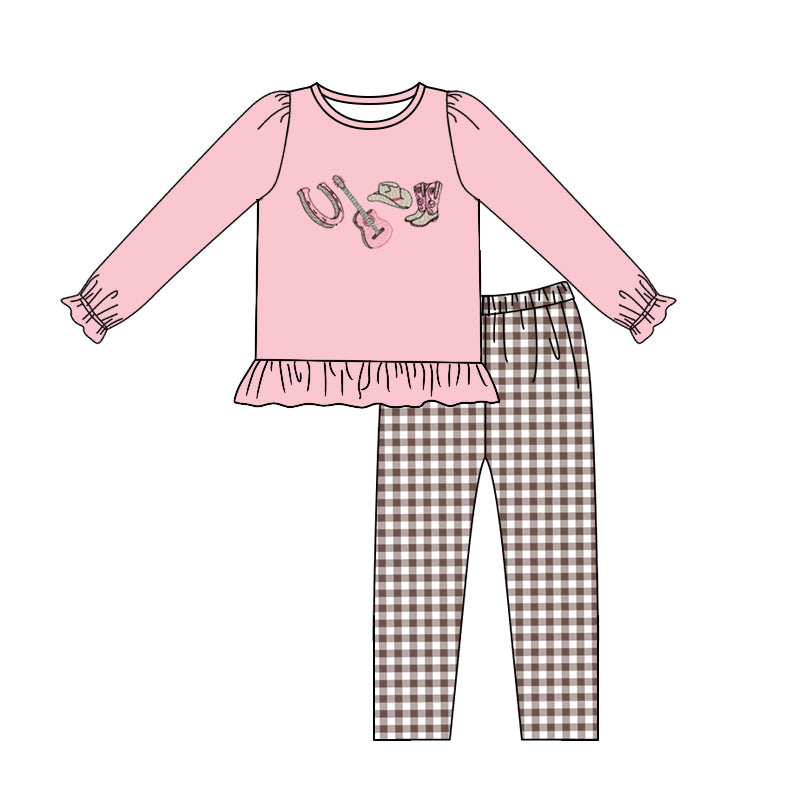 6.12 custom each style moq 5eta 4-6 week Sibling Sister boots pink girls outfits and romper match family design