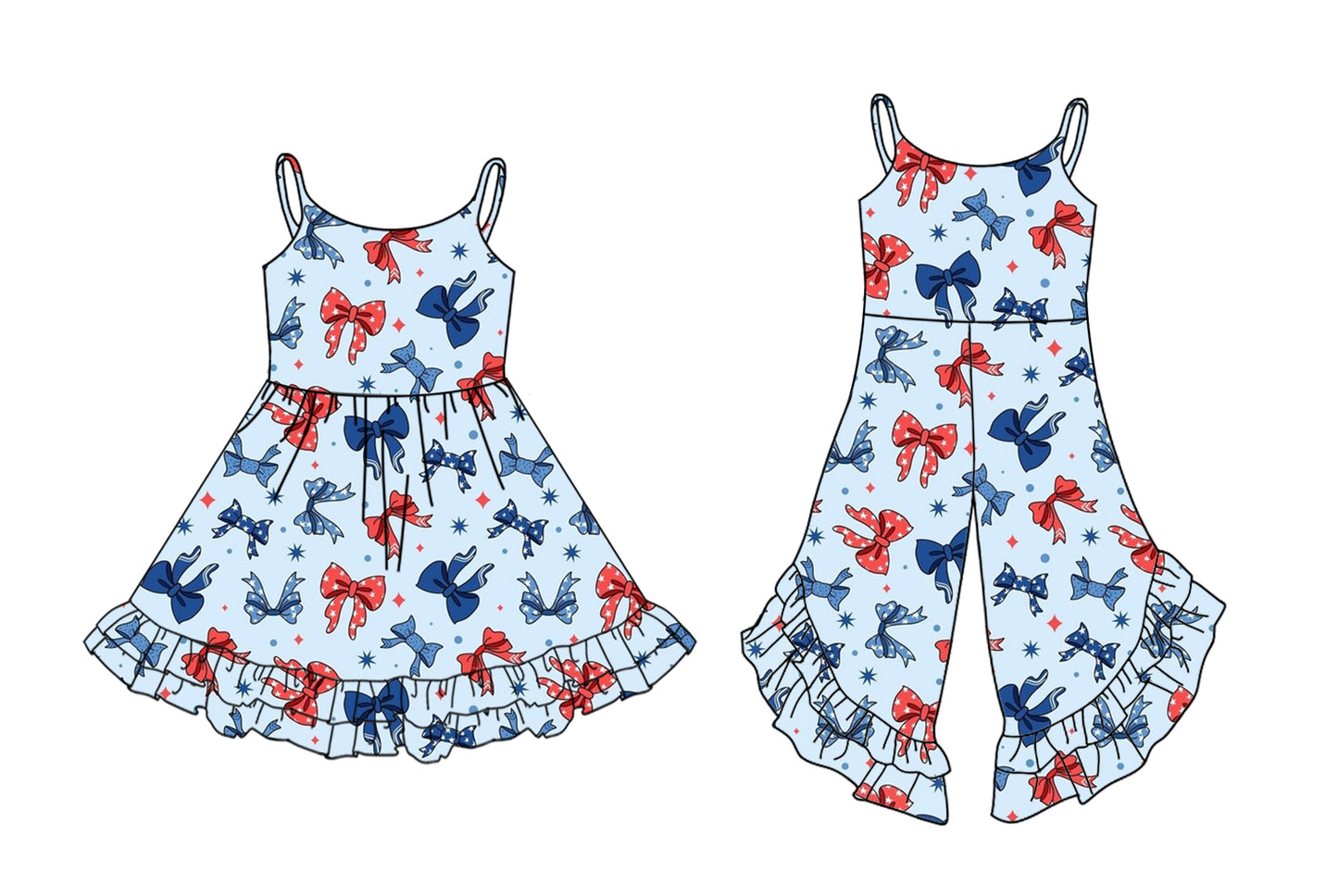 2.27 custom each style moq 5eta 4-6week Sibling Sister bow baby girl dress and jumpsuit match family design