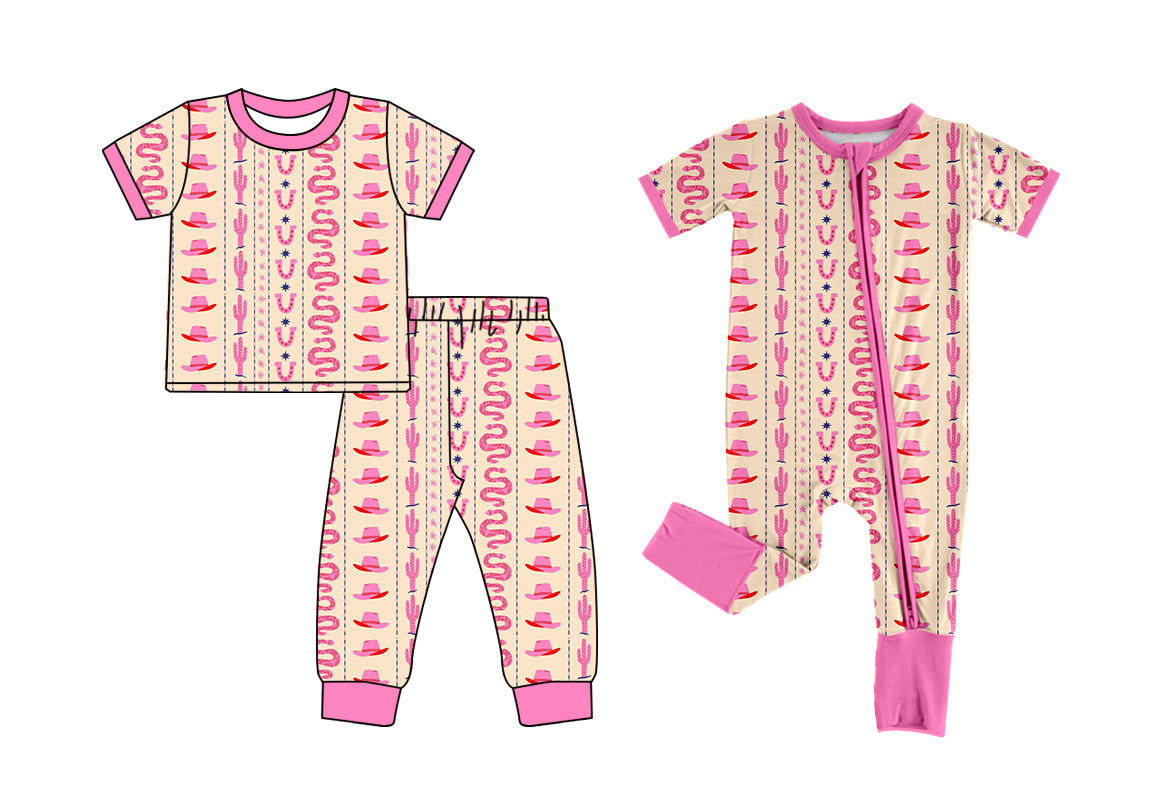 25.5.22 custom each style moq 5eta 4-6week Sibling Sister boot hat catcus pink baby girl short sleeve pants sets and sets 2 and rompers match family design