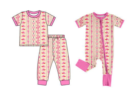 25.5.22 custom each style moq 5eta 4-6week Sibling Sister boot hat catcus pink baby girl short sleeve pants sets and sets 2 and rompers match family design