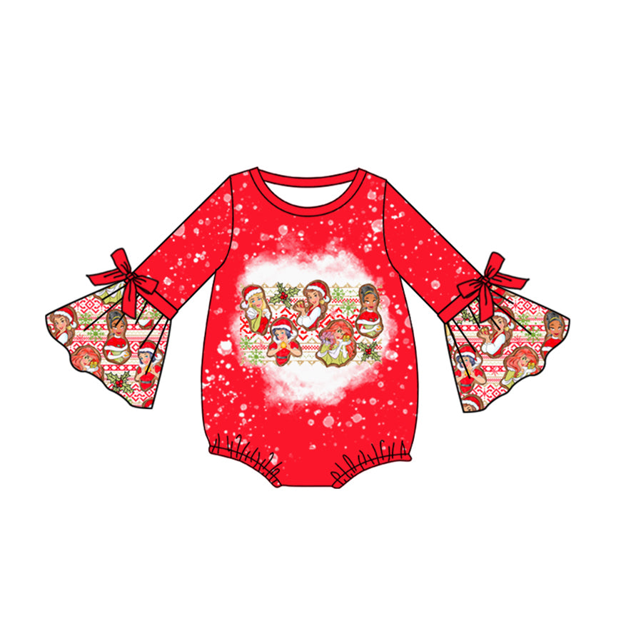 8.30 custom each style moq 5eta 4-6week Sibling Sister Christmas red baby girls sets and rompers match family design