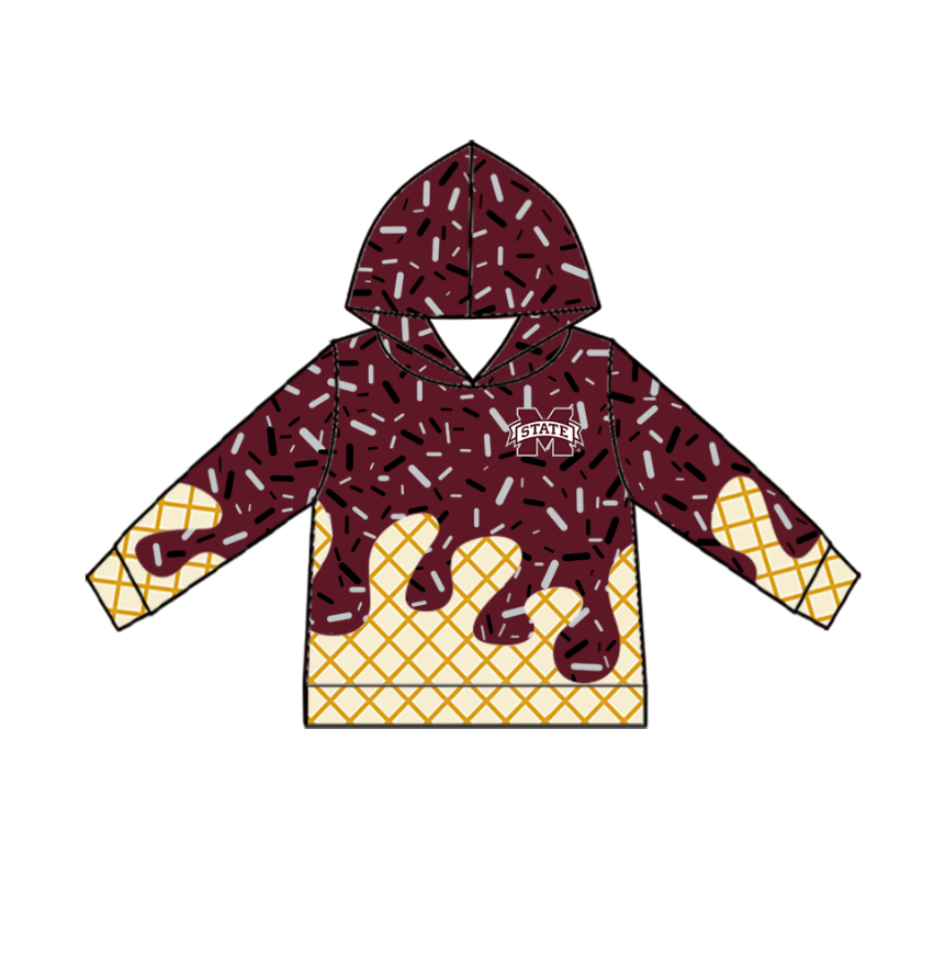 Custom moq 5 mix size milk silk summer teams baby girls clothes brick red hooded long sleeve pants sets and hooded top and pant and top 2-25.8.20