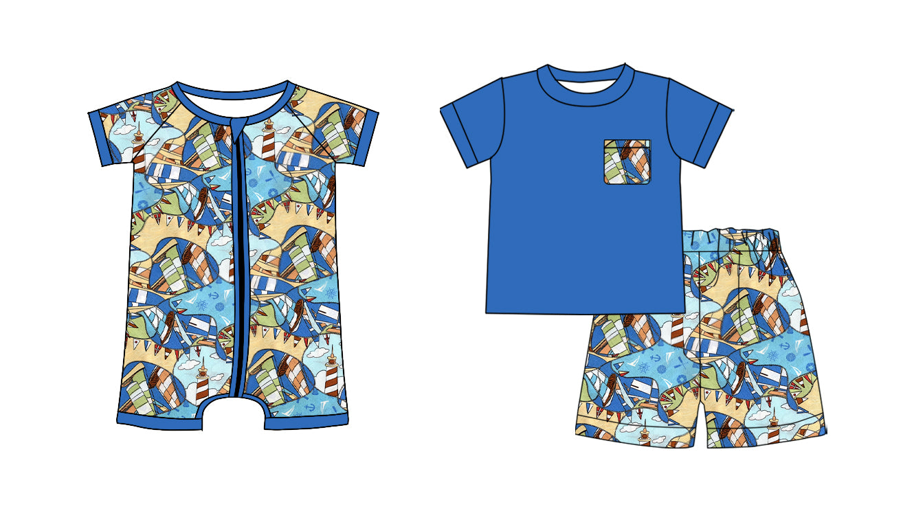 25.10.30 custom each style moq 5 eta 6-8 week Sibling Sister baby boy short sleeve shorts sets and boy rompers match family design