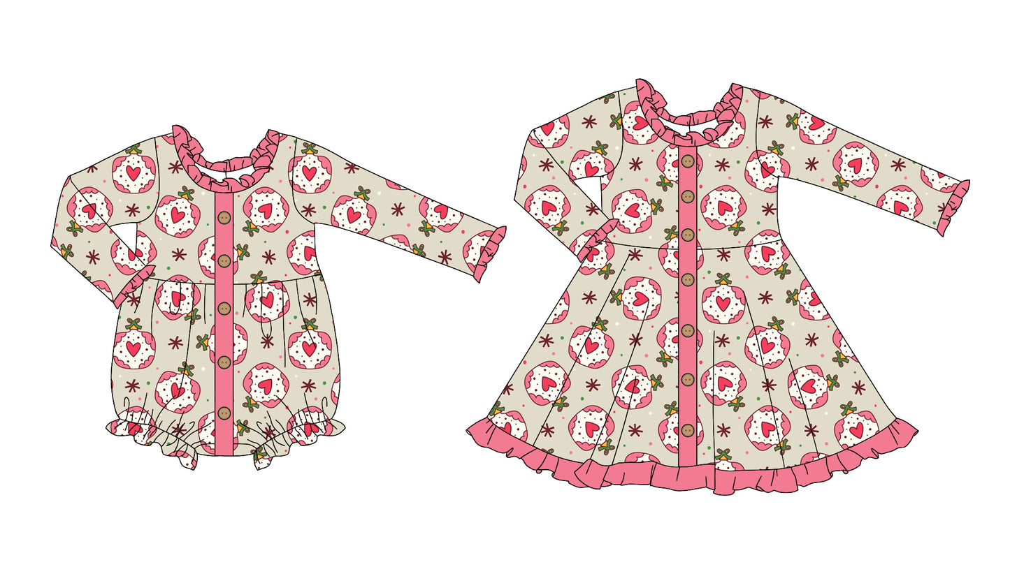 25.5.17 custom each style moq 5eta 4-6week Sibling Sisters Christmas baby girl long sleeve dress and rompers match family design