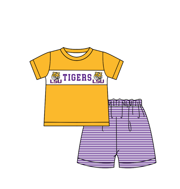 Custom moq 5 mix size milk silk summer teams baby girl boys clothes Purple short sleeve shorts sets 2 and brief sets and dress and rompers 2 series