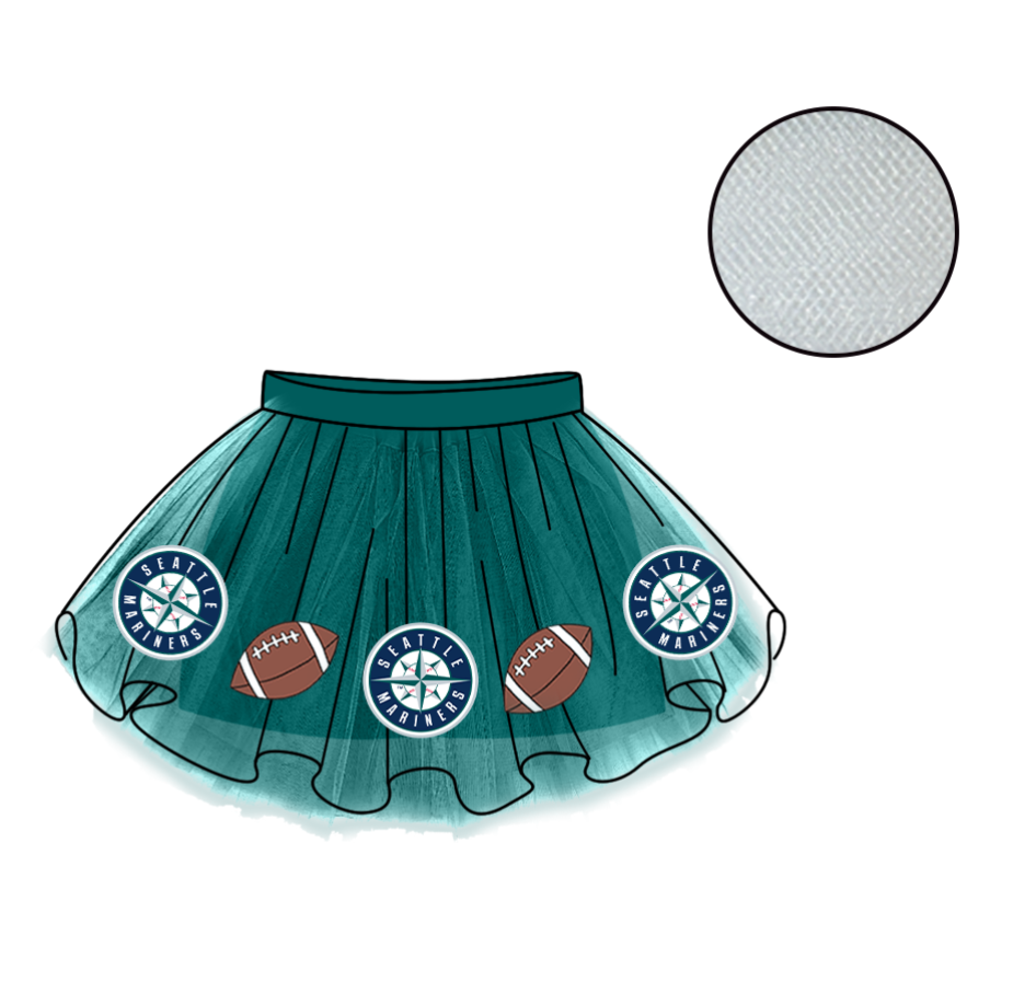 Custom moq 5 mix size milk silk summer teams Baby Girl's Green Mesh Skirt Summer Outfit Team Clothing