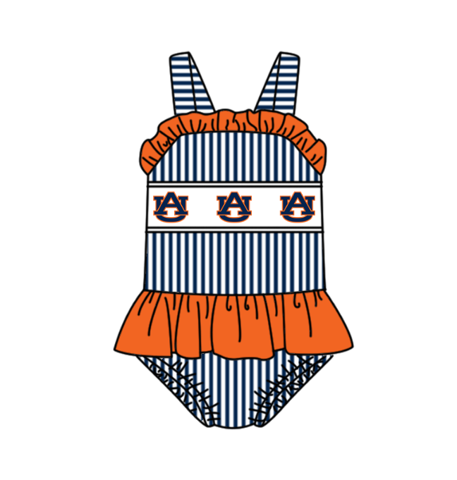 Custom moq 5 mix size milk silk summer teams Baby Girl Stripe Two-Piece Swimsuit Set One Piece Swimsuits Boys Swim Trunks