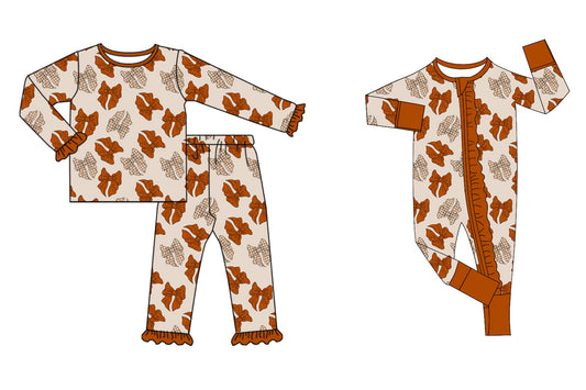 25.7.24 custom each style moq 5eta 4-6week Sibling Sister bow baby girl long sleeve pants sets and rompers match family design