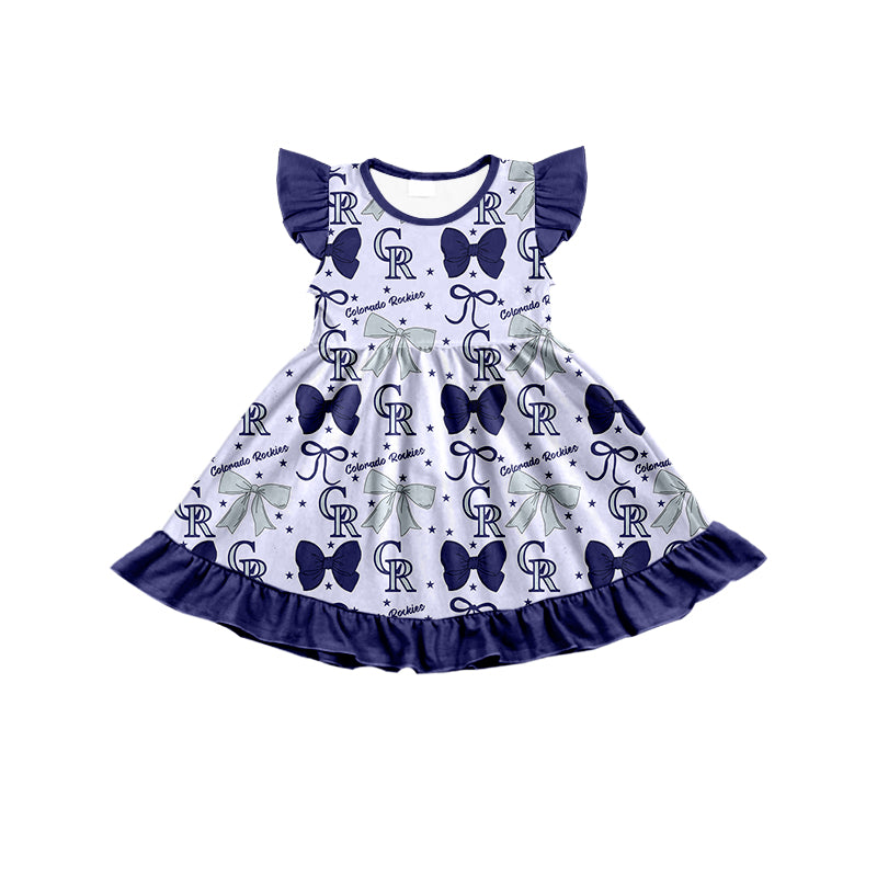 Custom moq 5 mix size milk silk summer teams baby girls clothes team bow blue sleeveless skirts sets and dress 1 and dress 2 and top-25.6.20